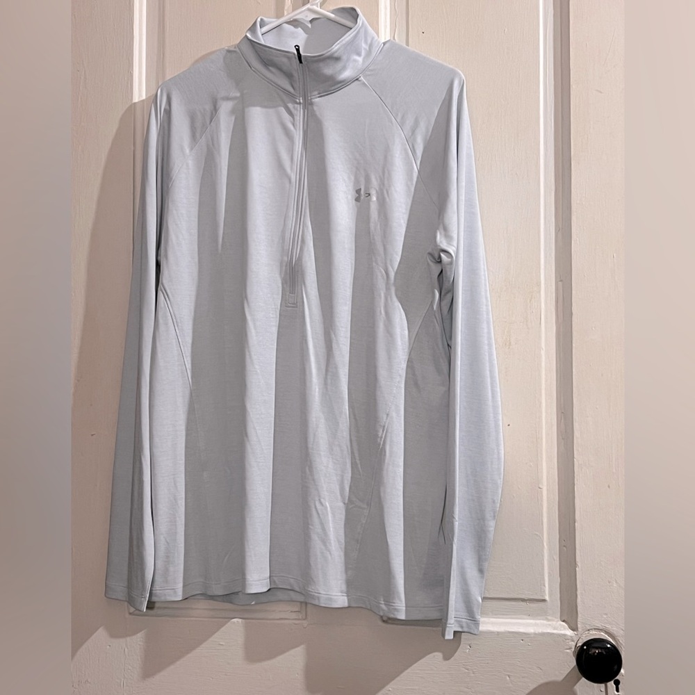 Under Armour Quarter Zip XL Gray Long Sleeve Lightweight Loose Fit